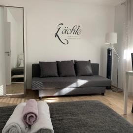 Top Modernes 1-Zimmer-Apartment mit Küche, Parkplatz, kostenfreiem WLAN und Netflix