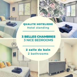 Villa Poète avec jardin 3 Chambres Parking gratuit