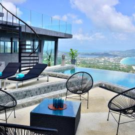 Paradise Villa Elysium - Sea View Infinity Pool with Waterfall & Jacuzzi, hotel in Chaweng Noi Beach