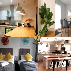 Goswick House - Entire 4Bed House Serviced Accommodation Newcastle FREE WIFI & FREE 2 OFF STREET PARKING SPACES UK