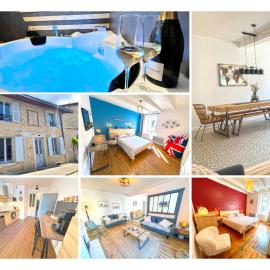 Poncin में, होटल Gîte cosy avec Jacuzzi classé 3 étoiles