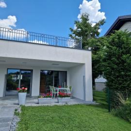 Comfy Plaza 65m2 Ground Floor Apartment no stairs with Separate Bedroom Living Room Full Kitchen and Study Furnished Terrace Parking at the Door Fiber Internet Sleeps 4