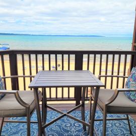 Beachside 213 with Pool Hot Tub and Private Deck overlooking East Bay