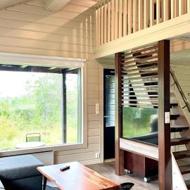Hietavilla Pläk- Hot tube - Sauna - AC - Fireplace - 11kW EV-refuel - Landscape view - Silence - Free WiFi, Hotel in Ruka