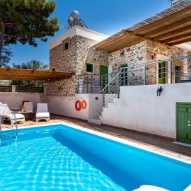 Aggel's House - stone house - private pool - courtyard - countryside views