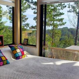 Tinyhouse Boyeruca Lodge. Maravillosas vistas de Bosque, Mar y Cielo
