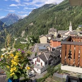 Bel appartement 2.5 pièces avec balcon, magnifique vue sur le glacier des Grands, hotel a Finhaut