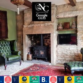 Nutclough Cottage - Log Fire and Valley View