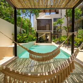Chic Studio with Swim-Up Pool Access