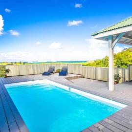 Magnifique villa piscine, vue mer, 8 km plages
