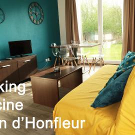 Charmant 2 pièces proche d Honfleur, piscine en saison, parking gratuit, Wifi, hotel a Équemauville