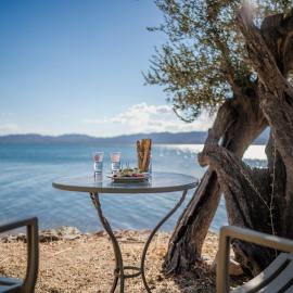 Beautiful Traditional Stone House in the private Sea Front Olive Grove of Elaionas Nikou Luxury Villas, Hotel in Alyfantá