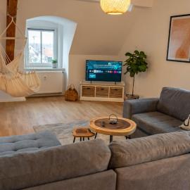Ferienwohnung "Zugspitze" - 95qm Maisonette in Mering Zentrum