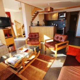 Duplex 4 pièces pour 10 pers avec terrasse panoramique, piscine et sauna à Arc 1600 - FR-1-411-546