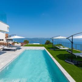 Villa Atrium with heated pool, sea view, jacuzzi, gym and sauna