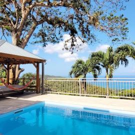 A Perle de vue - Appartement de charme Piscine & spa avec vues mer & forêt, hotelli kohteessa Deshaies