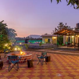 SaffronStays Apricus Farm - 4BHK Veg Estate with Pool, Yoga & Garden