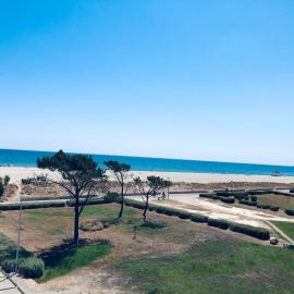 Sur la plage, vue sur mer, spacieux T3 au calme, hotel in Saint-Cyprien