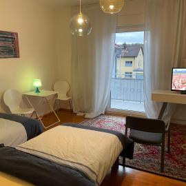 Altstadt Nähe 7 Min Fußweg über Alte Mainbrücke zu Pension mit Balkon & Garten, ideal for long stay, relocation