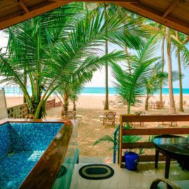 orange sky beach bungalow โรงแรมในอากอนดา