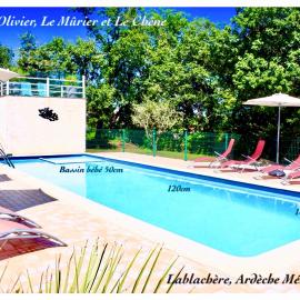 SOUS UN OLIVIER Gîte Le Chêne, au calme avec climatisation et piscine, khách sạn ở Lablachère