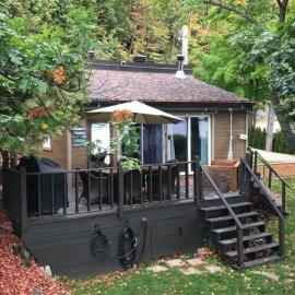 Om chalet 2 avec spa et foyer bordé du fleuve, hotel em St-Pierre-de-l'Île-d'Orléans