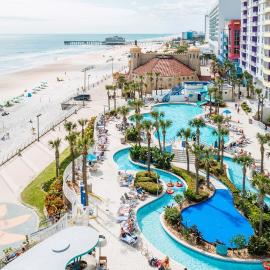 Modern Beach Highrise-Ocean View-Jacuzzi-Walk In Shower At Ocean Walk Resort Daytona Beach