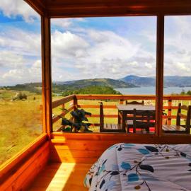 Cabaña con vista a la laguna de Tota, hotel di Tota