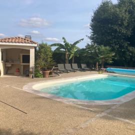 Prignac en médoc-maison-6 pers-3ch-piscine chauffée