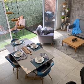 Casa en condominio privado, Alberca, terraza a 10 min de Playa Marlin