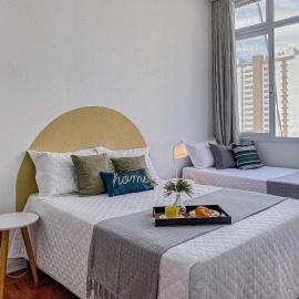Apê Moderno c/ 1 Vaga - 50m da Praia Pitangueiras