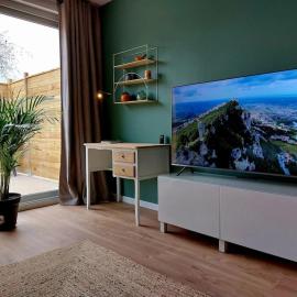 Logement calme et élégant Netflix Parking privé, garage à vélos