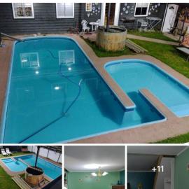Cabaña con tinaja, piscina, quincho