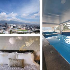 500 Excelente Vista ciudad Quito,parque, piscina,balcón,sauna,tranquilo encantador seguridad 24-7