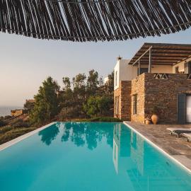 Kea Boho Luxury with Pool & Stunning Views, hotell i Melissaki