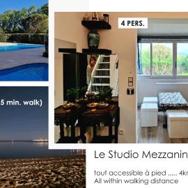 Studio mezzanine entier à 5min de la plage et de St tropez