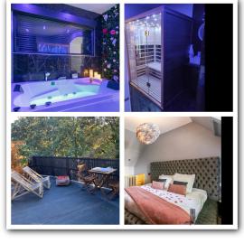 Sauna, jacuzzi, terrasse et parking