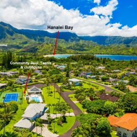 4Br 2Ba Newly Furnished Princeville Home, AC, Pool, Tennis