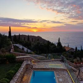 Villa Thetis with private pool where the sunsets fade away