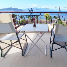 A balcony of Aegina by the saronic gulf