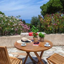 Corbara में, होटल Davia 1 - Grande terrasse vue panoramique sur la mer