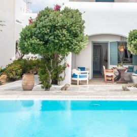 Mykonian Style w Shared Pool Houses & Nighttime Security Guard