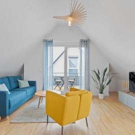 Design-Apartment - Küche - Balkon - Tiefgarage