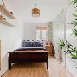 Private double room & private bathroom in our home