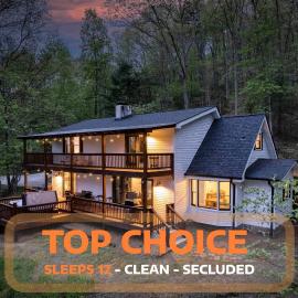 Luxury Chalet on 50 Acres, Hot Tub, Game Room, Mountain View & seasonal spring, Hotel in Mineral Bluff