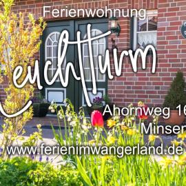 Ferien im Wangerland Ferienwohnung LEUCHTTURM Minsen Schillig Hund Pool Sauna