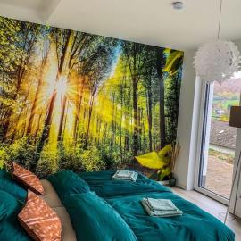 Modernes Doppelzimmer Friedewald Rhönblick, hotel en Friedewald