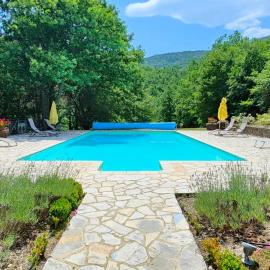 Private villa with extensive gardens and pool