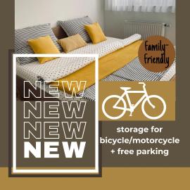 LA CASA GRADSKI VRT modern family apartment with lockable bike storage