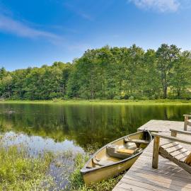 Lakefront Catskills Container Home: Private Lake